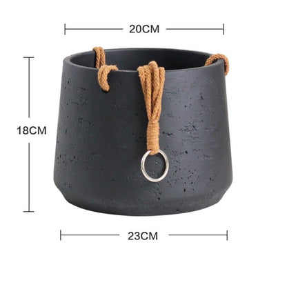 Nordic Wall Hanging Cement Hanging Flower Pot - Hearth & Lume