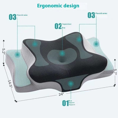 Memory Cotton Pillow Cervical Support Does Not Collapse - Hearth & Lume