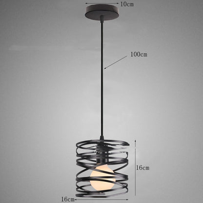 Restaurant Cafe Bar Iron Art Single Head Post Modern Chandelier - Hearth & Lume