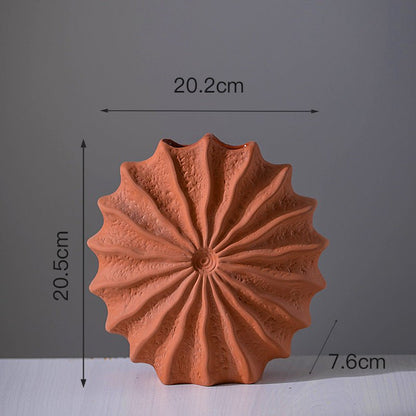 Red Pottery Vase Ceramic Ornaments Hydroponic Flower Dryer Home Decoration - Hearth & Lume