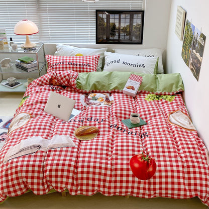 Household Fashion Simple Pure Cotton 3D Printing Bedding - Hearth & Lume