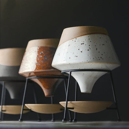 Creative Ceramic Flower Pot Nordic Iron Frame - Hearth & Lume