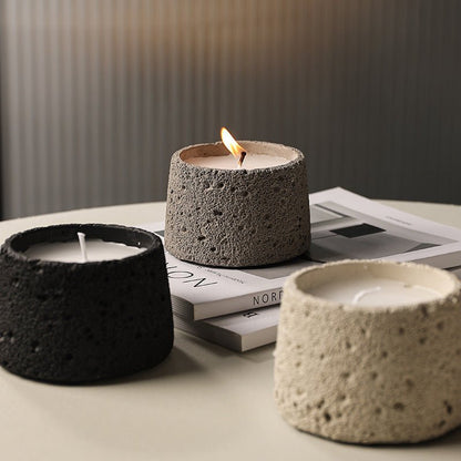 Home Decorative Crafts Candle Holder Cement Aromatherapy Candle Cup - Hearth & Lume
