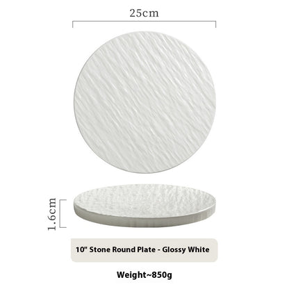 Porcelain Dinner Plate Household Hotel Steak Plate - Hearth & Lume