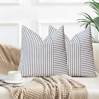 Modern Decorative Striped Canvas Pillow Cover Home Home Sofa Bedroom Cushion - Hearth & Lume