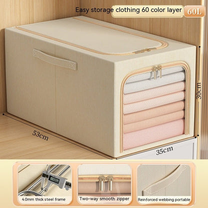 Visual Cotton And Linen Clothes Storage Box - Hearth & Lume