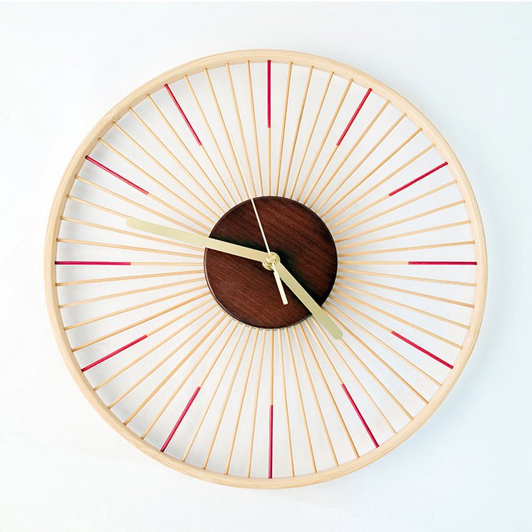 Natural Home Japanese Clock Wall Clock Living Room Nordic Ornaments - Hearth & Lume