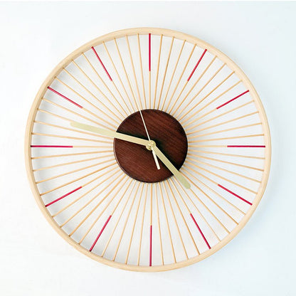 Natural Home Japanese Clock Wall Clock Living Room Nordic Ornaments - Hearth & Lume