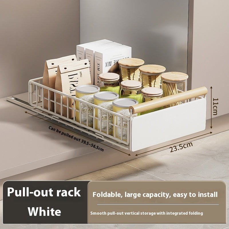 Kitchen Bathroom Multifunctional Foldable Pull Storage Basket - Hearth & Lume