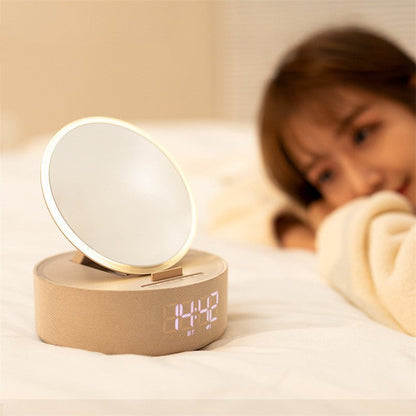 Mirror Wireless Charger Alarm Clock Bluetooth Speaker LED Night Light Smart Digital Clock Loudspeaker For Phone Charger - Hearth & Lume