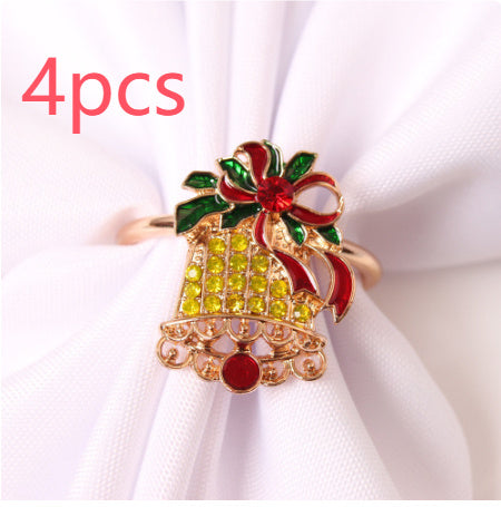 Christmas Tree Napkin Ring Snowflake Napkin Button