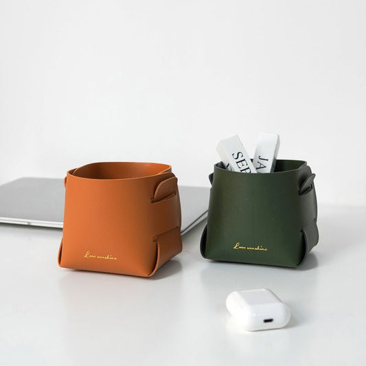Desktop Sundries Leather Storage Box - Hearth & Lume