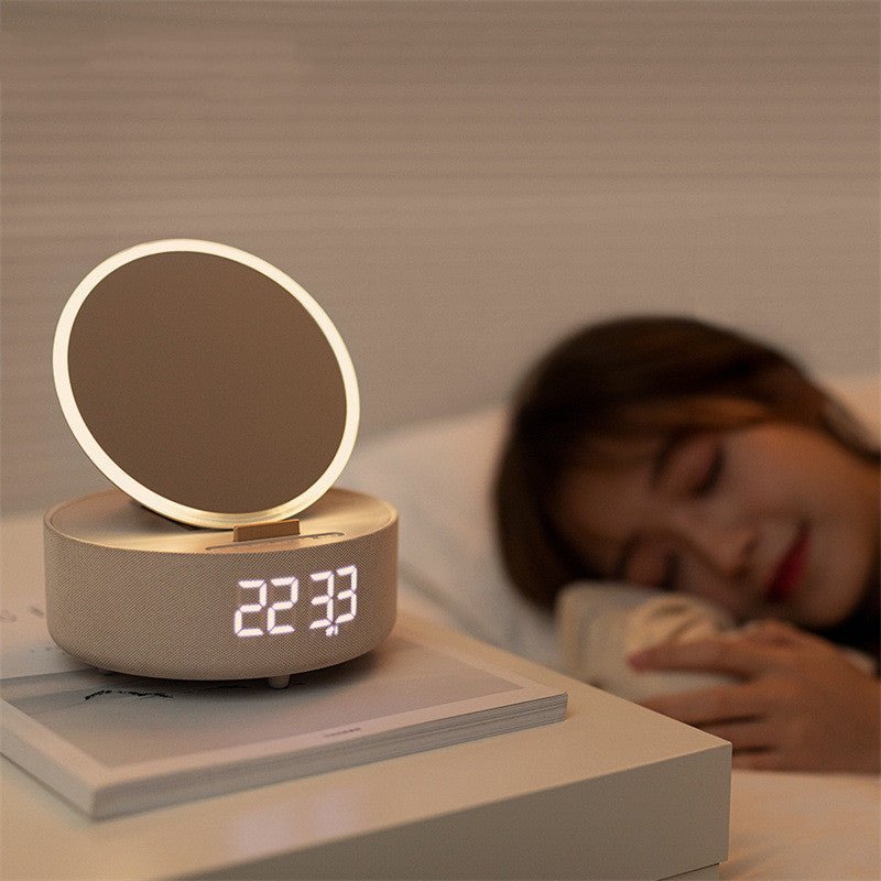 Mirror Wireless Charger Alarm Clock Bluetooth Speaker LED Night Light Smart Digital Clock Loudspeaker For Phone Charger - Hearth & Lume