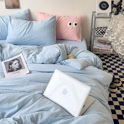 Super Soft Pleated Bed Sheet Quilt Cover - Hearth & Lume