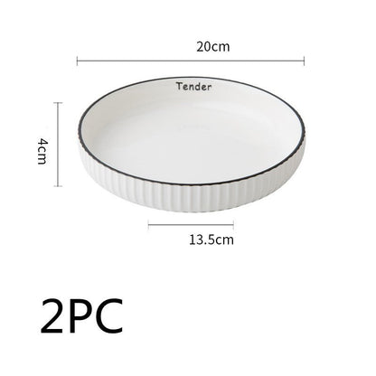 Vintage Ceramic Stir - fry Plate Salad Plate Slightly Concealer - Hearth & Lume