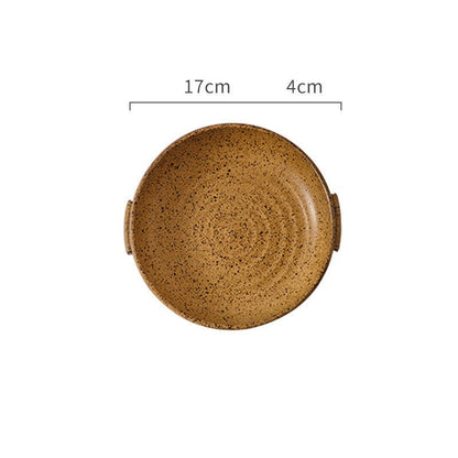 Japanese Binaural Plate Handmade Stoneware Cutlery Set - Hearth & Lume