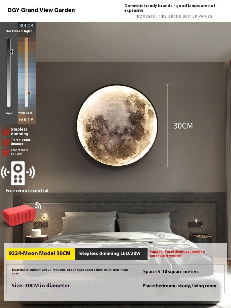 Grand View Garden Earth Wall Lamp Modern Minimalist Creative - Hearth & Lume