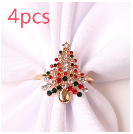 Christmas Tree Napkin Ring Snowflake Napkin Button