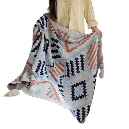 Bohemian Style Sofa Blanket Bay Window Knitted - Hearth & Lume