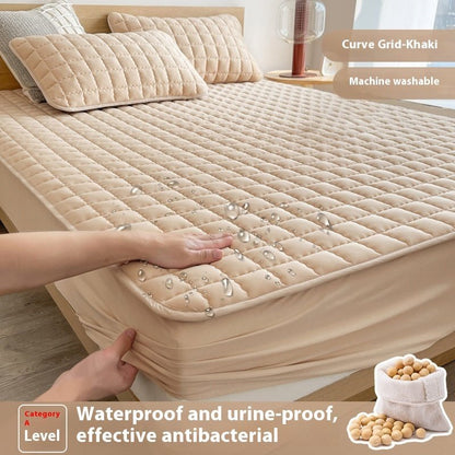 Antibacterial Soybean Quilted Fitted Sheet Water - proof Mattress - Hearth & Lume