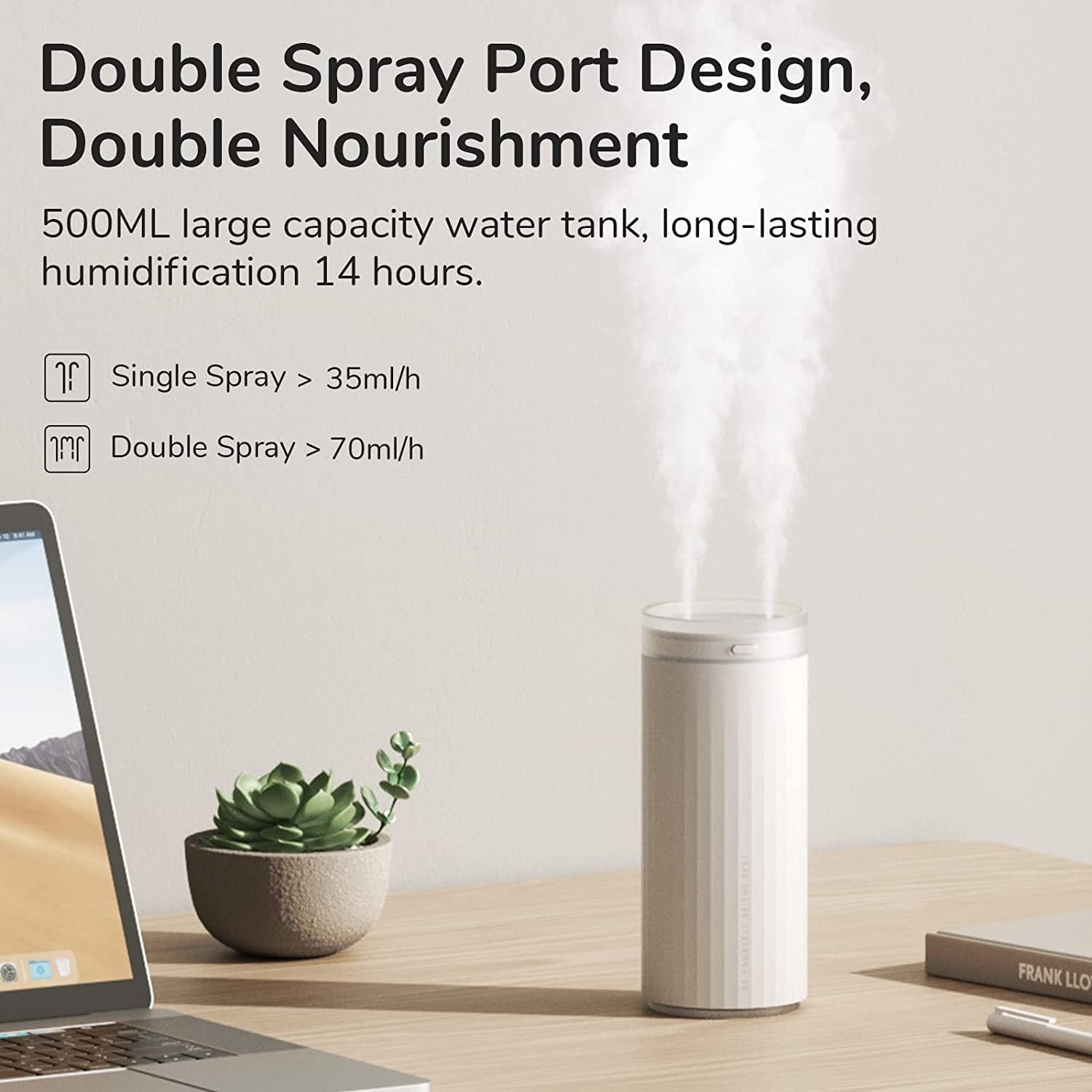 Small Humidifiers 500ml Desk Humidifier Night Light - Hearth & Lume