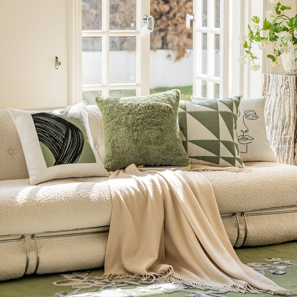 Green Pillow Bedside Cushion Nordic Sofa Pillow Cases - Hearth & Lume