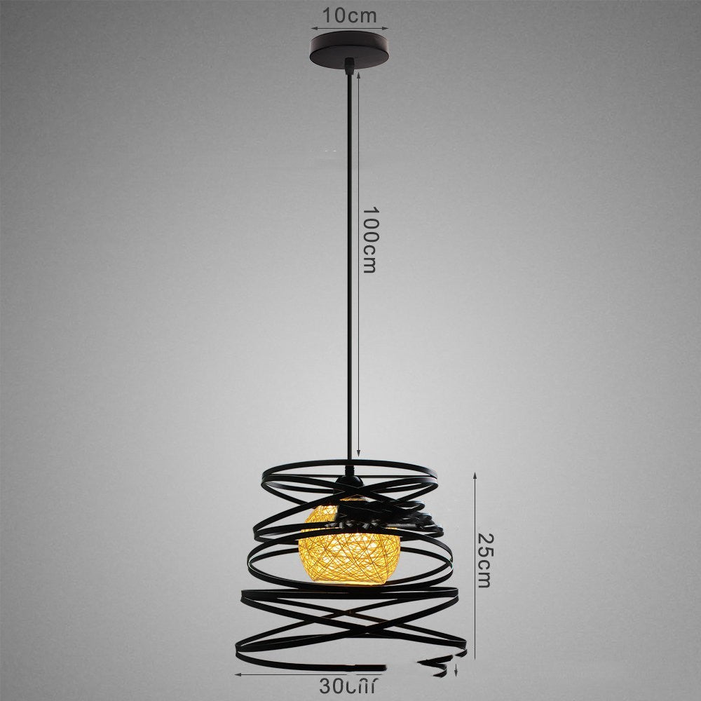Restaurant Cafe Bar Iron Art Single Head Post Modern Chandelier - Hearth & Lume