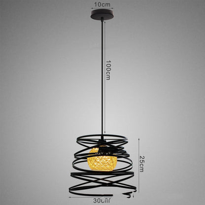 Restaurant Cafe Bar Iron Art Single Head Post Modern Chandelier - Hearth & Lume