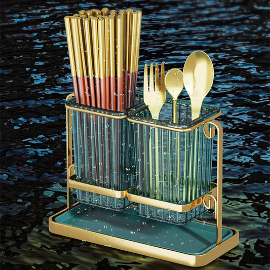 Draining Tube Wall - mounted Kitchen Rack Basket Chopsticks Cage - Hearth & Lume
