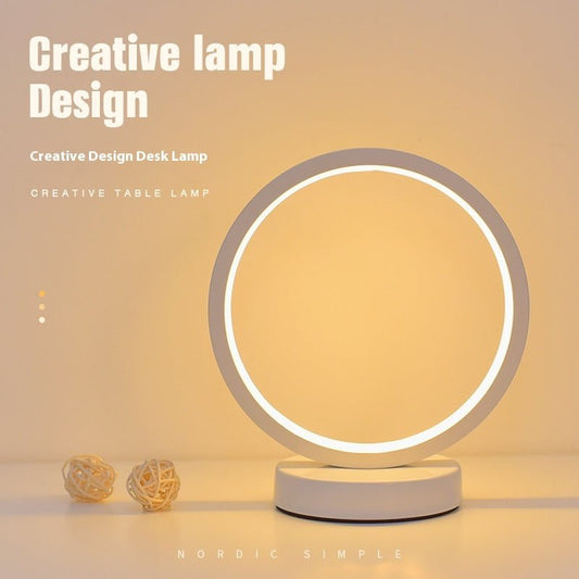 Nordic Decoration Table Lamp Ring Bedroom Bedside Lamp - Hearth & Lume