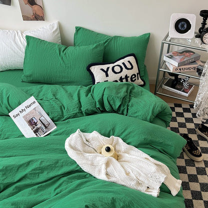 Super Soft Pleated Bed Sheet Quilt Cover - Hearth & Lume