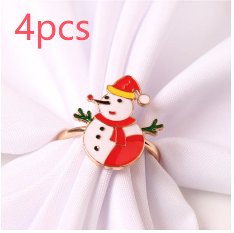 Christmas Tree Napkin Ring Snowflake Napkin Button