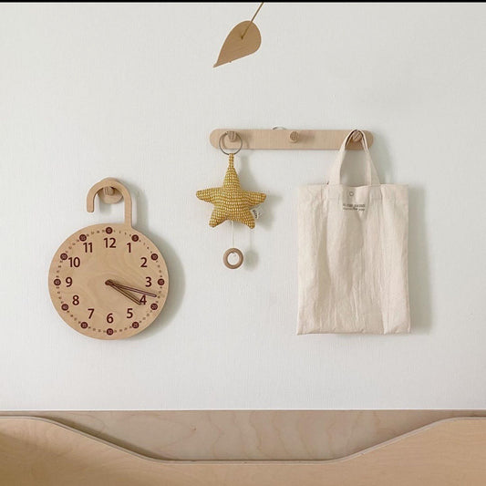Korean Home Solid Wood Silent Clock Wall Simple Digital