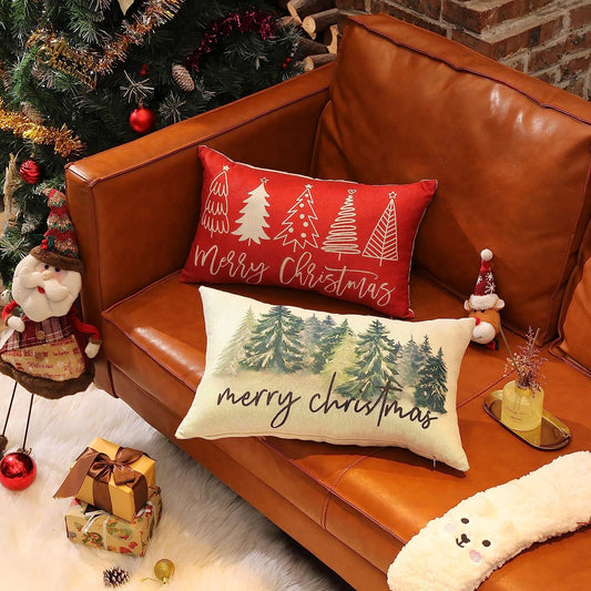 Christmas Simple Linen Pillow Cover Home Sofa Decoration - Hearth & Lume