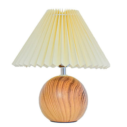 Nordic Retro Ceramic Table Lamp Pleated Bedroom - Hearth & Lume