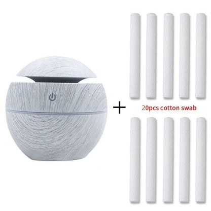 Aroma Diffuser Mini Humidifier Usb Home Silent Small Wood Grain Essential Oil Humidifier - Hearth & Lume
