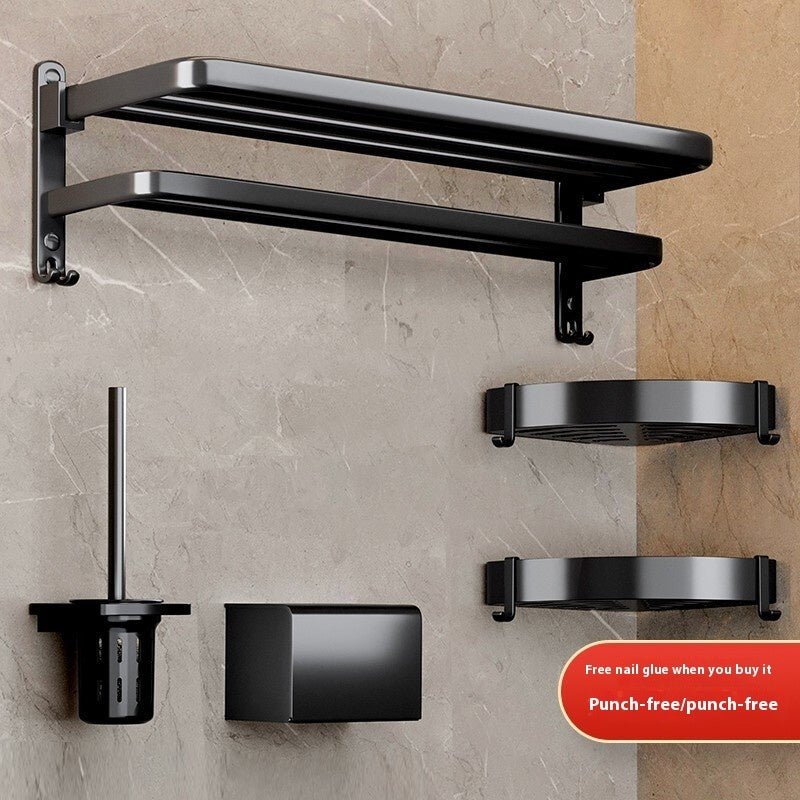 Towel Rack Black Bathroom Rack Bathroom Pendant - Hearth & Lume