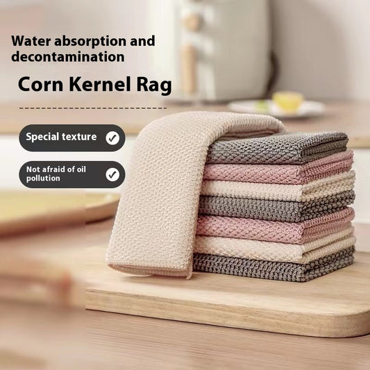 Corn Rag Thickened Kitchen Absorbent Oil-absorbing Household Lint-free Oil-removing Seamless Cleaning Cloth