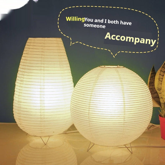 Modern Creative Personality Paper Lantern Table Lamp Bedside Small Night Lamp - Hearth & Lume
