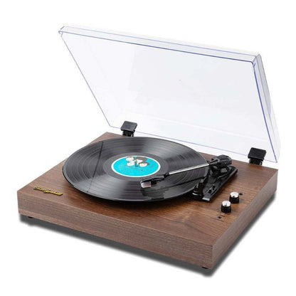 Vinyl Record Player Retro Bluetooth Audio Integrated Old - fashioned Phonograph - Hearth & Lume