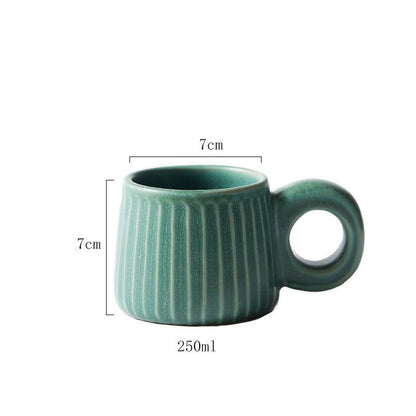 Stoneware Coffee Cup Creative Handmade Retro - Hearth & Lume