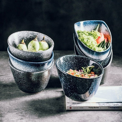 Household Salad Fruit Retro Creative Ceramic Oblique Bowl - Hearth & Lume