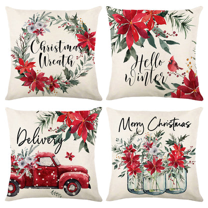 Christmas Fashion Minimalist Print Sofa Pillow Cover - Hearth & Lume