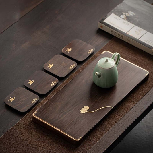 Solid Wood Tea Sandalwood Small Tea Table Household Dry Bubble Tray - Hearth & Lume
