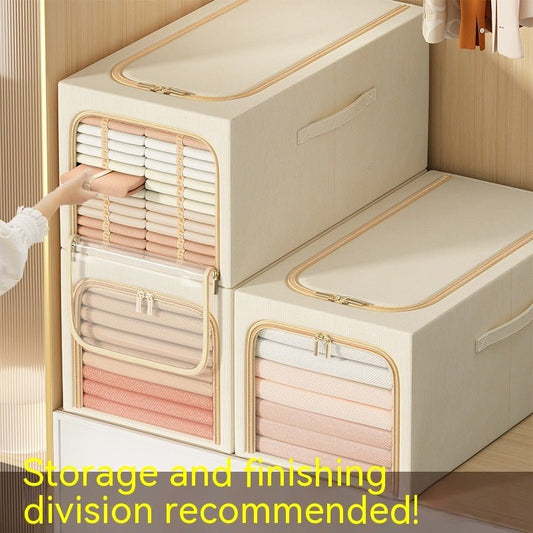 Visual Cotton And Linen Clothes Storage Box - Hearth & Lume