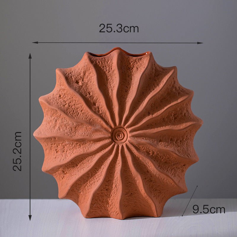 Red Pottery Vase Ceramic Ornaments Hydroponic Flower Dryer Home Decoration - Hearth & Lume
