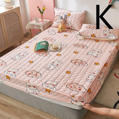 Padded Bed Sheet One - piece Waterproof Padded Non - slip Fixed Mattress Protector - Hearth & Lume