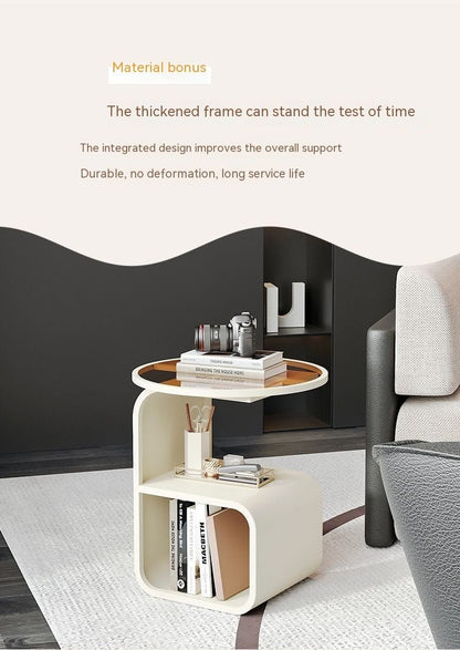 Simple Modern Round Tempered Glass Sofa Side Table - Hearth & Lume