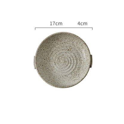 Japanese Binaural Plate Handmade Stoneware Cutlery Set - Hearth & Lume