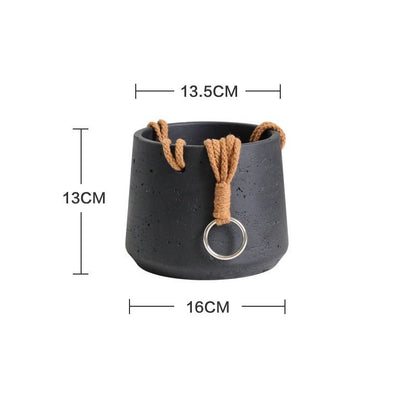 Nordic Wall Hanging Cement Hanging Flower Pot - Hearth & Lume
